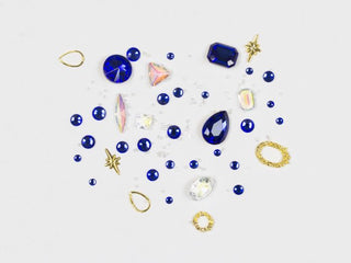 Rhinestones & Sten mix - Blue