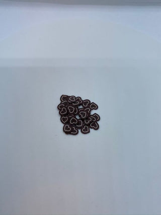 Cacao brunt hvidt hjerte 20stk