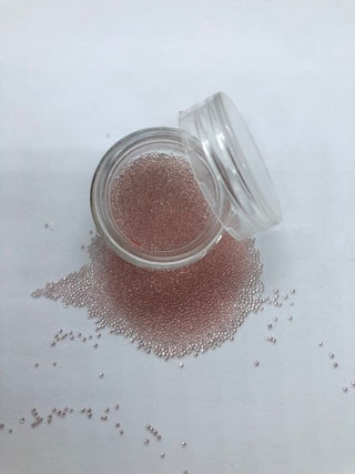 Hvid-lyserøde Carviar Beads