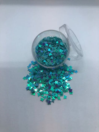 Metal Sommerfugl Lyseblå