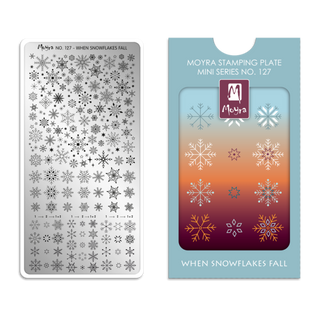 Moyra stempelplade mini 127 – når snefnug falder