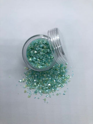 Mint grøn crushed sea shell