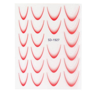 Nail Art Sticker 05 Rød – French ombre