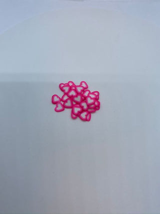 Neon-pink-hvid hjerte -28 20stk