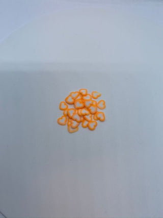Orange-hvidt hjerte-19 20stk