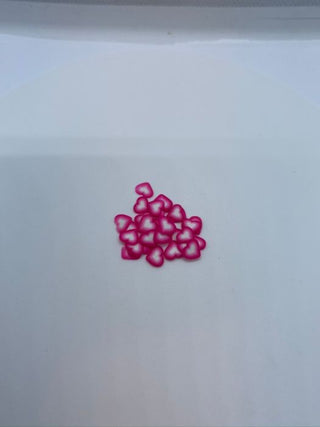 Pink hvidt hjerte -27 20stk