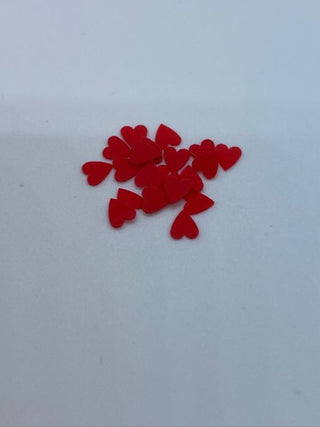 Rødt fimo hjerte 20 stk