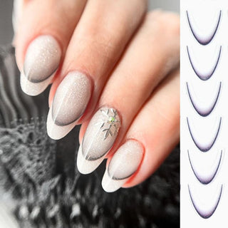 Nail Art Sticker 11 Hvid – French ombre