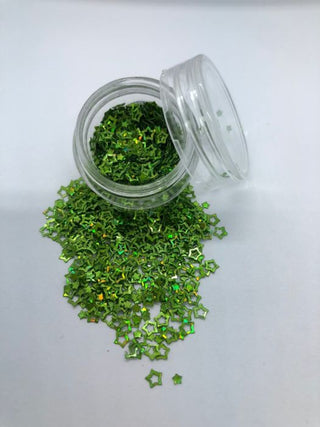 Stjerner Hullede Mørkegrøn