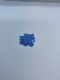 Blåt - hvidt blad small 