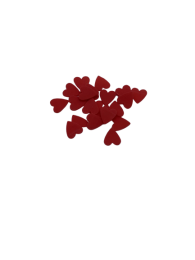 Rødt fimo hjerte 20 stk