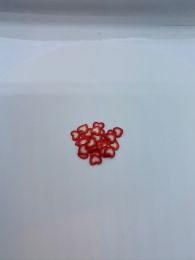 Rødt-hvidt hjerte #2-24 20stk