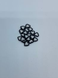 Små sorte hvide hjerter 20stk