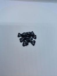 Sort Chanel fimo hjerte 20 stk